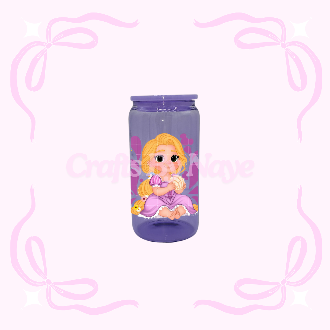 Purple Long Hair Princess Cup