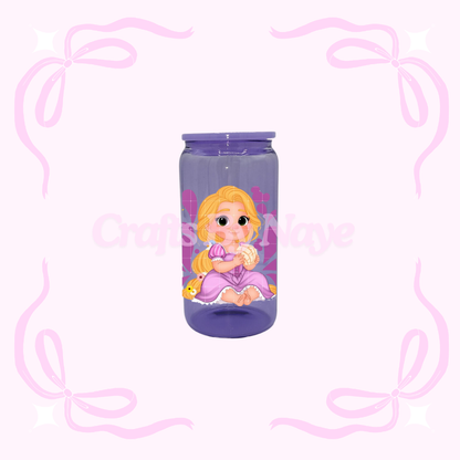 Purple Long Hair Princess Cup