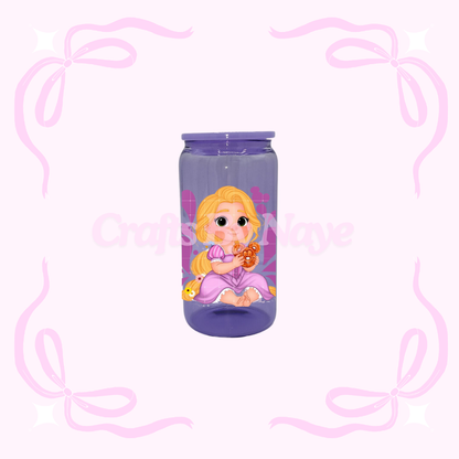 Purple Long Hair Princess Cup